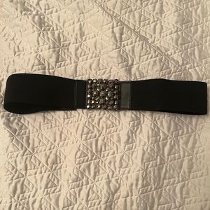 BCBG Max Azria gun metal rhinestone waist belt